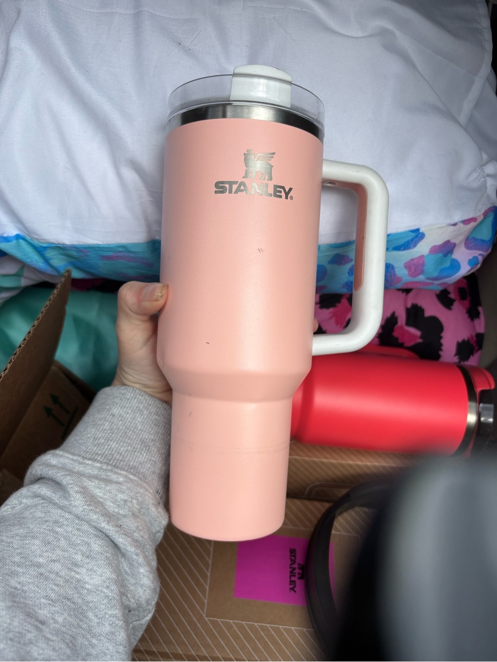 Stanley Blush Pink Travel Tumbler with Handle